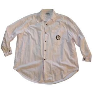 80s Pink Boxy Cut Shirt with "G" monogram | Oversized  Chest 52"